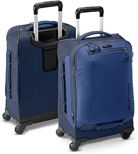 eagle creek Expanse 22" Carry On Suitcases with Wheels, Telescoping Handle, Lockable Zippers, Expandable Main Compartment, Internal Organization/Compression, Pilot Blue