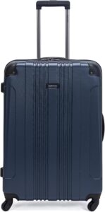 Kenneth Cole REACTION Out of Bounds Lightweight Hardshell 4-Wheel Spinner Luggage, Naval, 28-Inch Checked