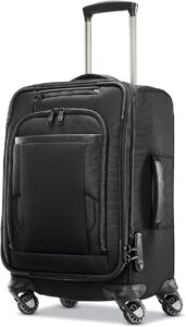 Samsonite Pro Travel Softside Expandable Luggage with Spinner Wheels, Black, Carry-On 21-Inch