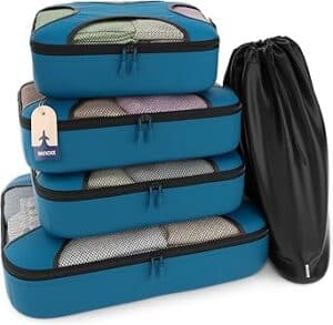 5 Set/8 Set Packing Cubes - Travel Organizers with Laundry Bag