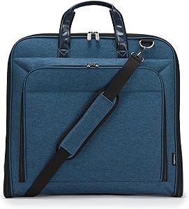 Amazon Basics Carry-On Garment Bag for Travel and Business Trips with Shoulder Strap - Navy