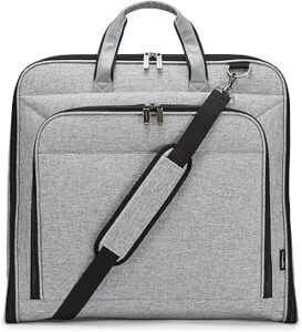 Amazon Basics Carry-On Garment Bag for Travel and Business Trips with Shoulder Strap - Gray