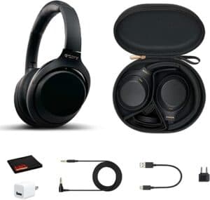 Sony WH-1000XM4 Wireless Noise Canceling Overhead Headphones with Mic for Phone-