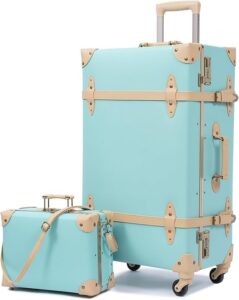 urecity Vintage Suitcase Set for Women, Vintage Luggage Sets for Women 2 Piece