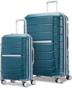 Samsonite Freeform Hardside Expandable Luggage with Spinners, Black, 2PC SET (Carry-on/Large)